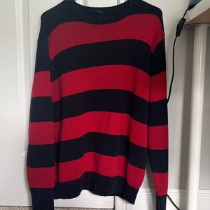 Brandy Melville John Galt red and navy stripped sweater